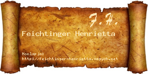 Feichtinger Henrietta névjegykártya